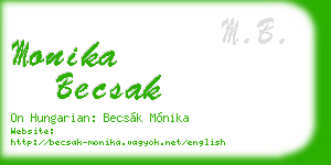 monika becsak business card